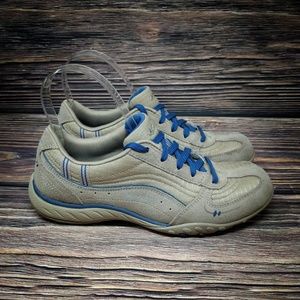 Skechers Rest Easy 22459 Stone Blue Suede Memory